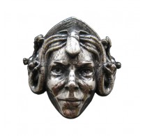 R002074 Sterling Silver Ring Medusa Gorgon Genuine Solid Hallmarked 925 Handmade